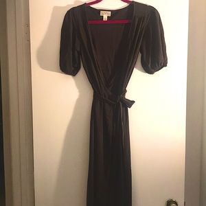 Ann Taylor LOFT Brown Wrap Dress Size 4
